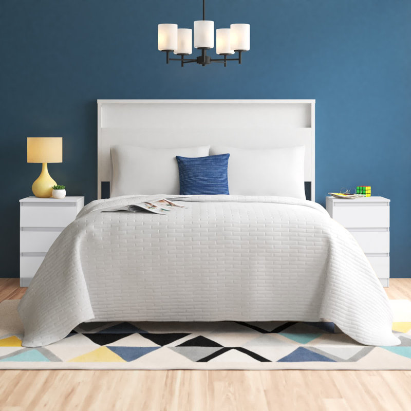 Braunstein 6 Drawer Bedside Table, White