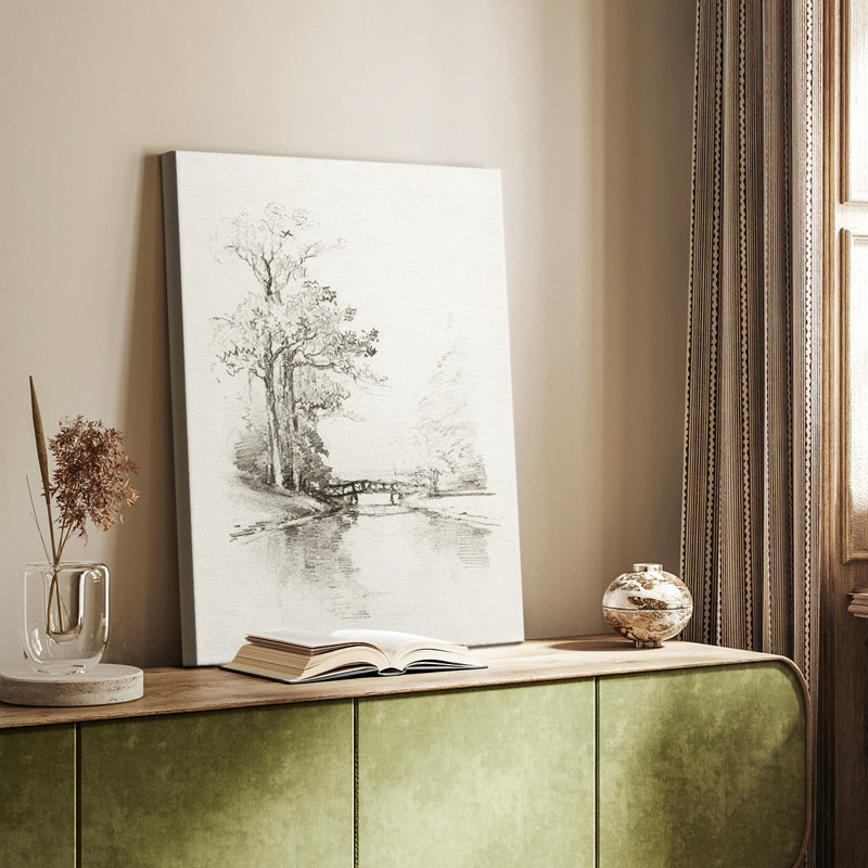 Croquis rétro XCV - galerie Cavas sur mesure, H 18 po x l 12 po