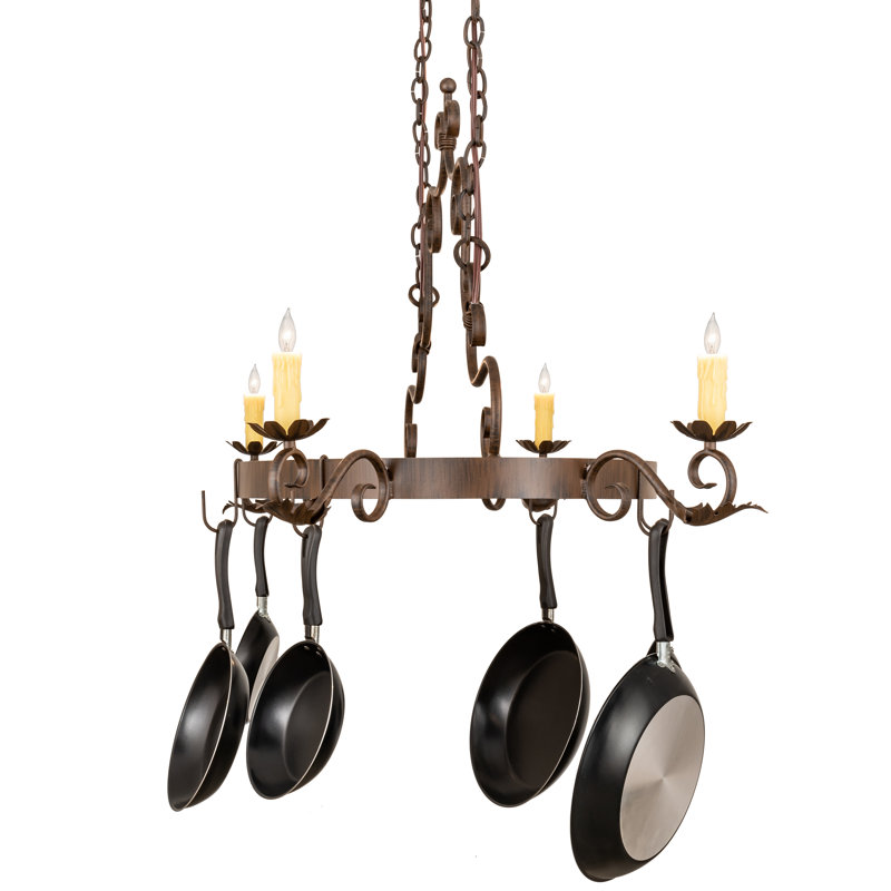 Support à casseroles 4 lumières 54 po Elara