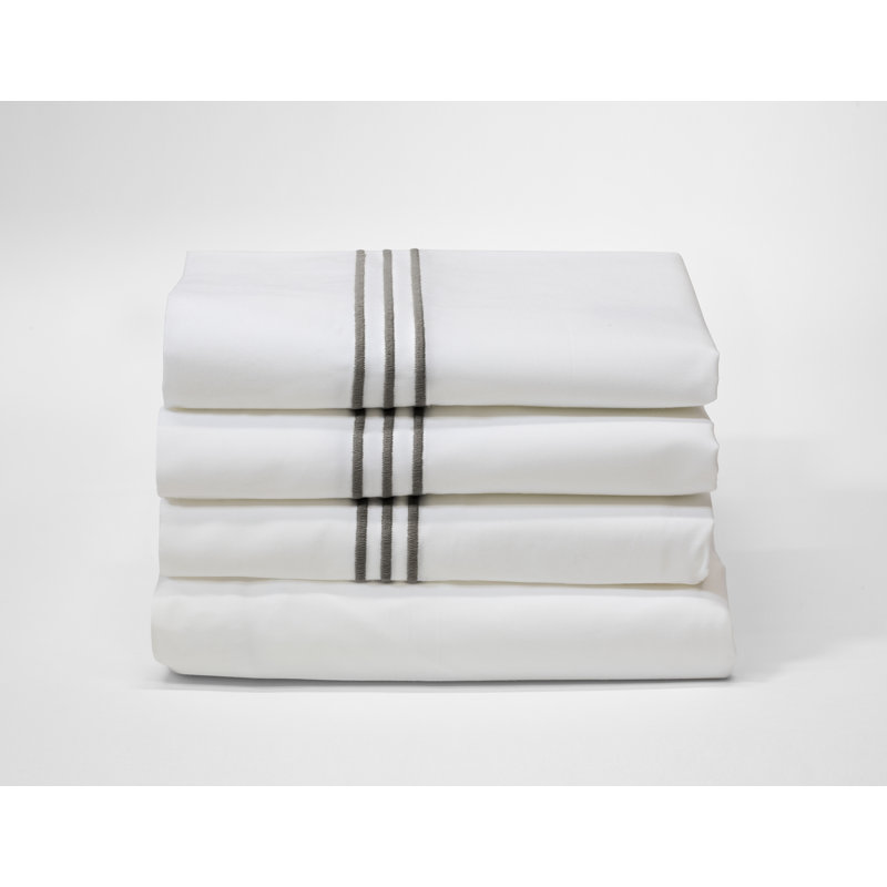 Ensemble de draps pour chambre d'amis 4 pièces, Gris, Ensemble de draps pour très grand lit