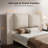 Corduroy Upholstered Bed with  Tall Upholstered Headboard-1119244438-1119244436