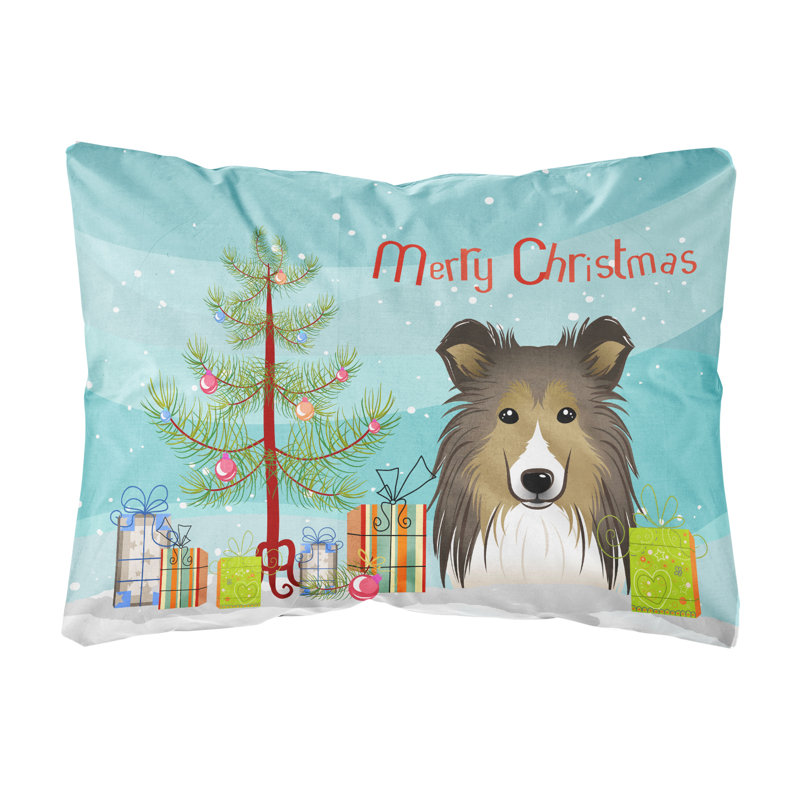  Coussin intérieur / extérieur Christmas Tree and Sheltie