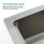 Évier de cuisine en acier inoxydable, bol simple 36 po x 19 po, lavabo encastré à la main brossé, avec planche à découper, passoire, grille