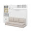 Lit escamotable double avec canapé, port USB, tablettes et lumière-877909447-877909446