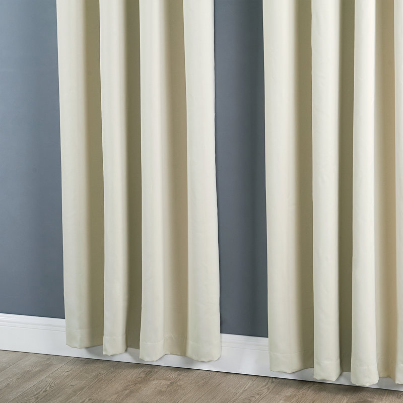 Panneau de rideau occultant uni, Beige, l 54 po x L 63 po