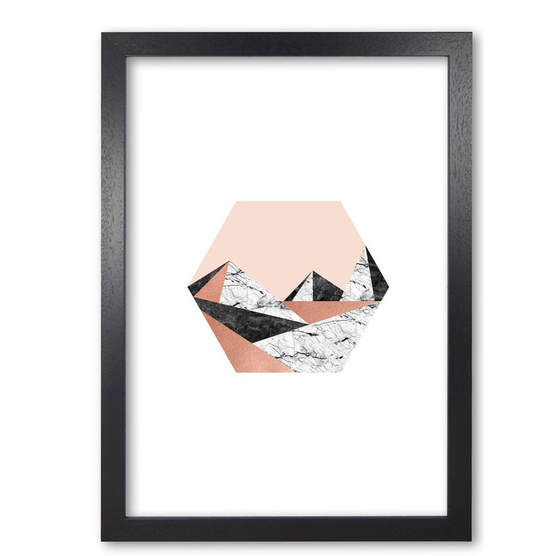 Geometric Landscape III - Print, Black Grain Frame, 85 cm H x 60 cm W x 5 cm D