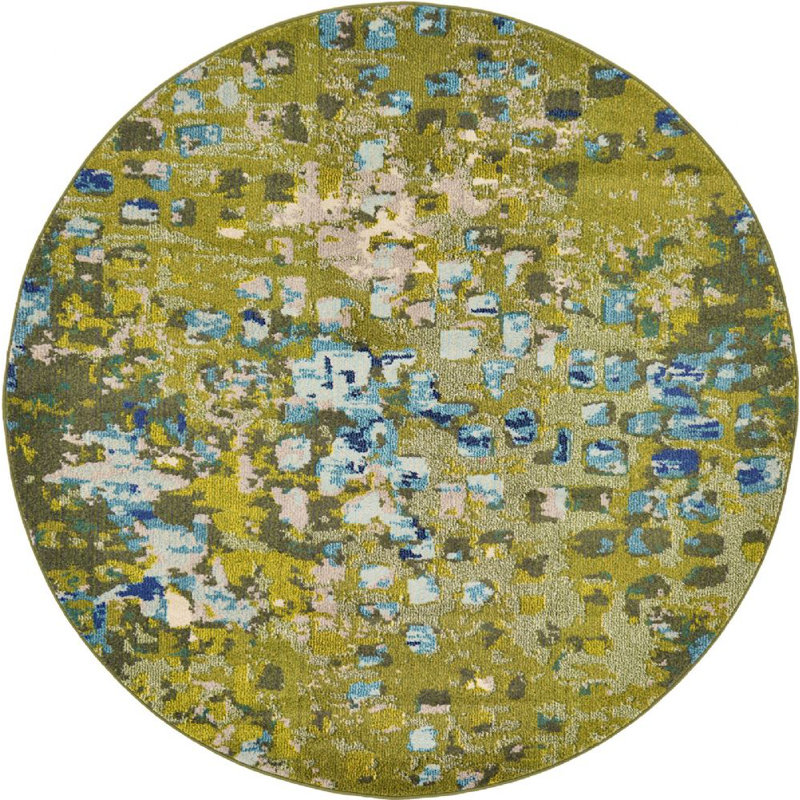 Meadow Abstract Indoor Rug, Round 8'
