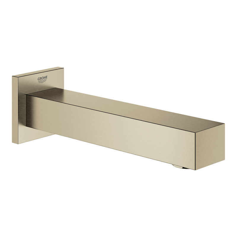 Eurocube Wall Mounted Tub Spout, Brushed Nickel