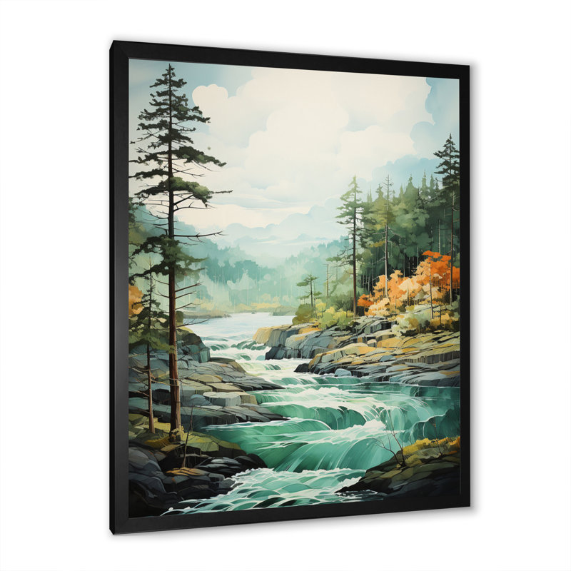 Bahadur Bold Landscape Canada Emerald Wilderness III, H 40 po x l 30 po x P 1,5 po, Cadre photo noir