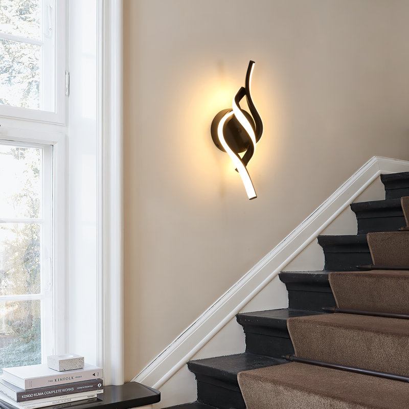 Black Aluminium 34Cm Warm LED 3000K Wall Sconces