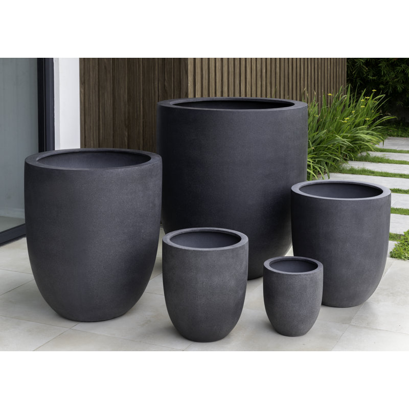 Renegade 27" Pot Planter, 13" H x 11" W X 11" D, Charcoal Lite