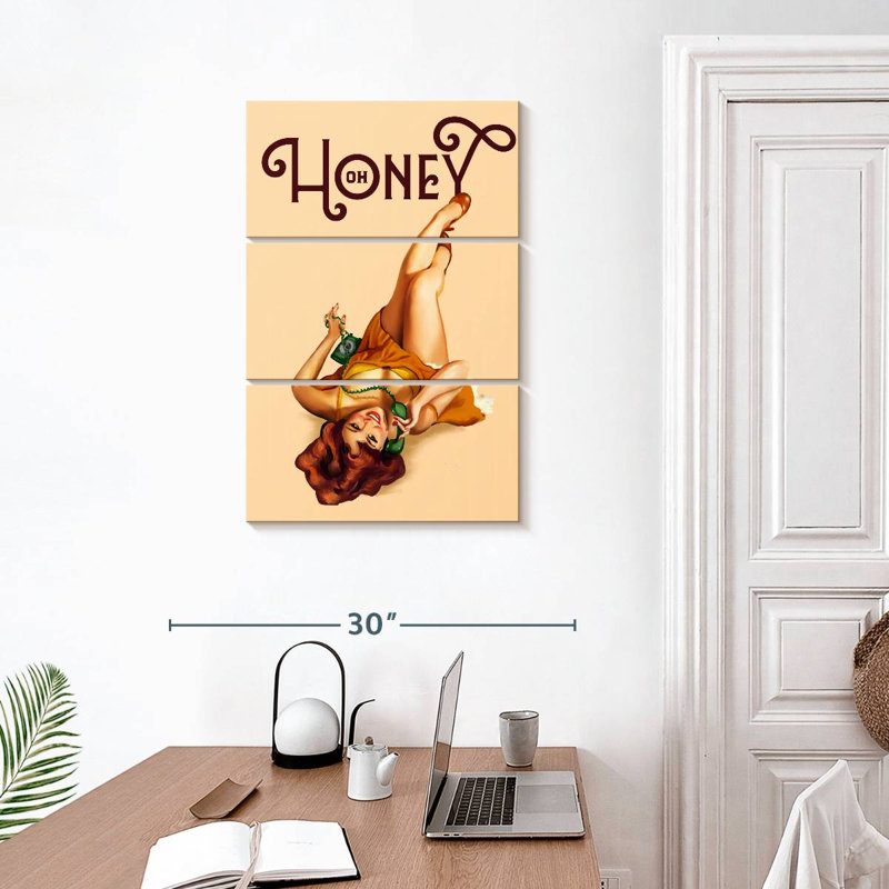Leisha Oh Honey téléphone gingembre, H 32 po x l 20 po