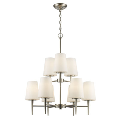 Lonnard 9 - Light, 2 - Tiered Chandelier