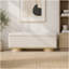 Banquette de rangement moderne 50 po avec repose-pieds en avoine et banc pour le salon de la chambre à coucher