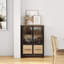 Armoire de rangement avec 4 portes en fer et tablette réglable-129203433