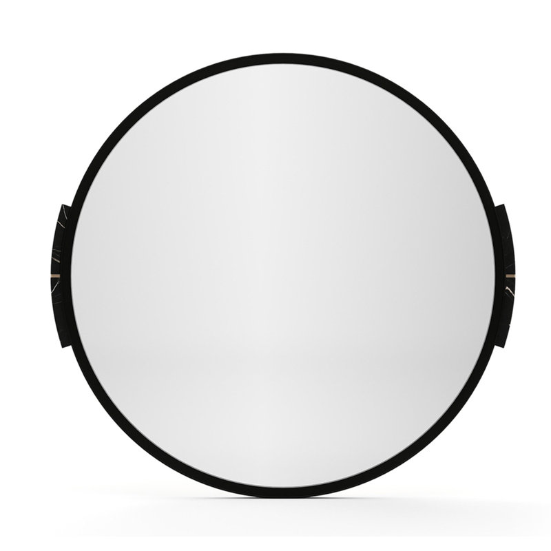 Overlap Wall Mirror Dark, Piano Black