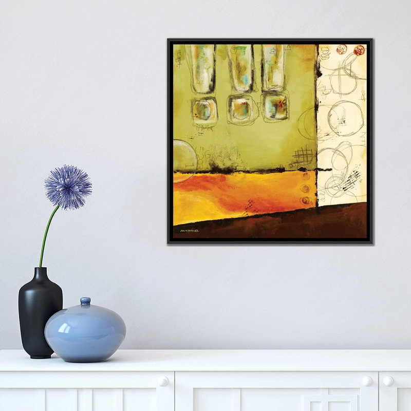 « unit ii », impression sur toile, H 26 po x l 26 po x P 1,5 po, Toile avec cadre flottant noir, Pas de tapis