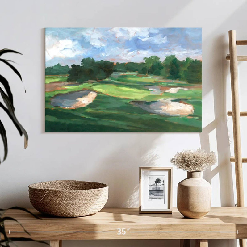 Étude de terrain de golf I, H 16 po x l 24 po