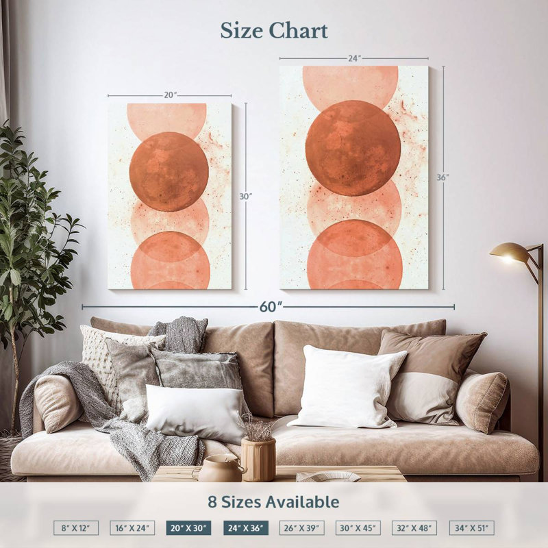 Oberle Sunset Circles, 36" H x 24" W