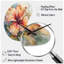 Orange Grey Hibiscus Euphoria II - Unique Shape Traditional Metal Wall Clock, Orange Wall Clock Print-105565309