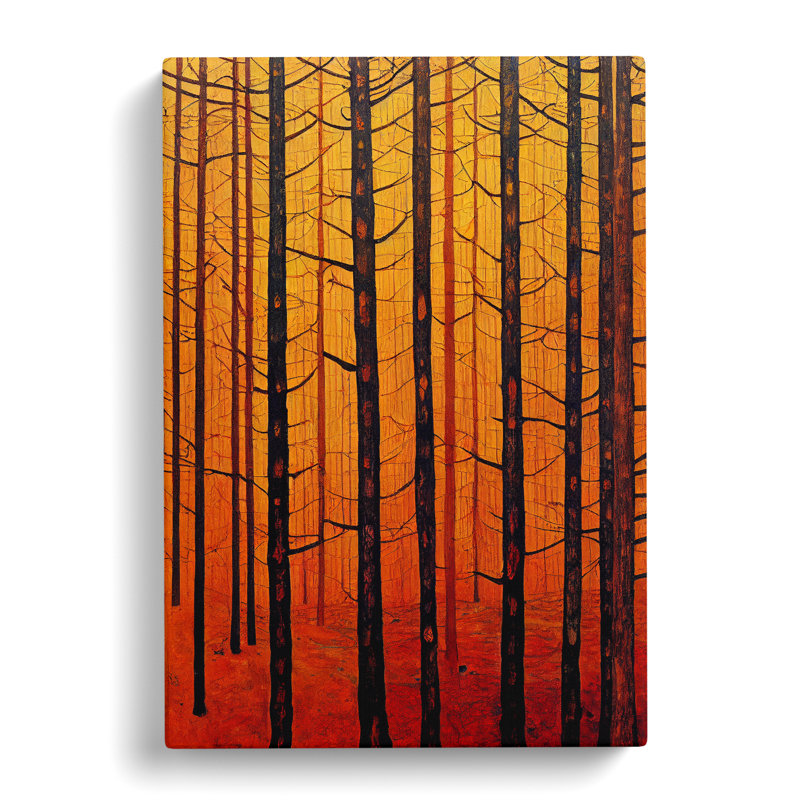Sunset Forest - Wrapped Canvas Print, 50cm H x 35cm W x 3cm D