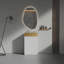 Meuble-lavabo en marbre 20 po avec lavabo intégré en acier inoxydable 304 brossé, armoire de salle de bain autoportante pour salle de bain moderne, KD-369607571