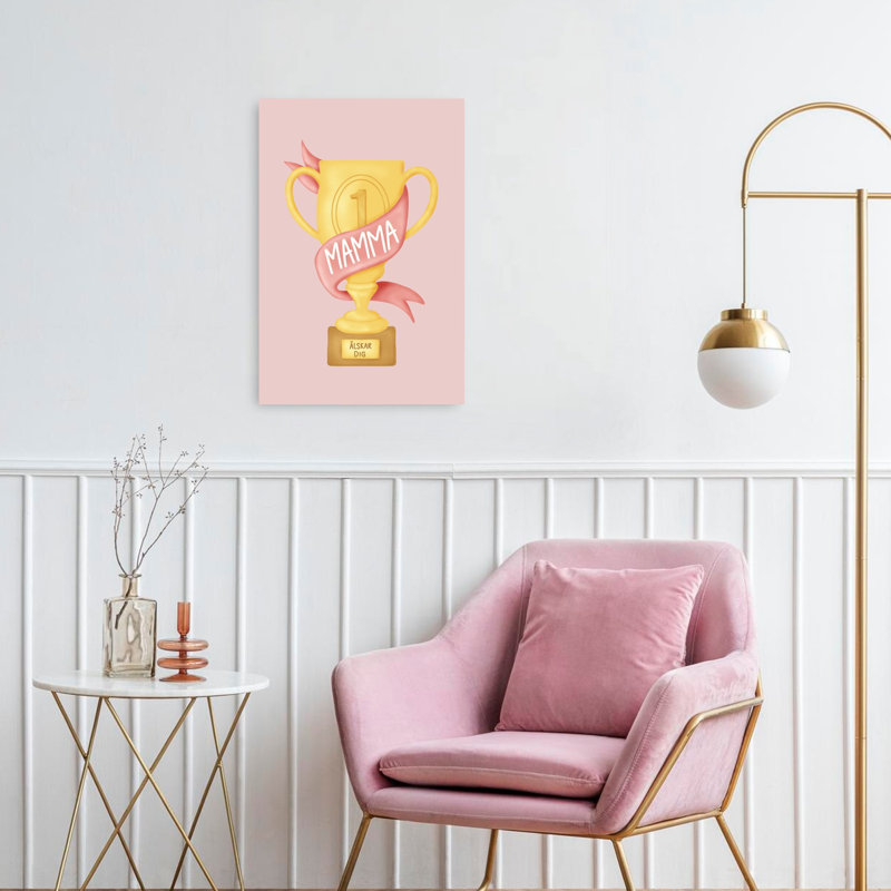 «Best Mom», art mural abstrait contemporain, 24" H x 16" W