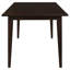 Ensemble de salle à manger 5 pièces contemporain avec finition cappuccino et revêtement beige, parfait pour les expériences culinaires élégantes et confortables.