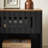 2 Set Nightstands with Slatted Drawer Decor