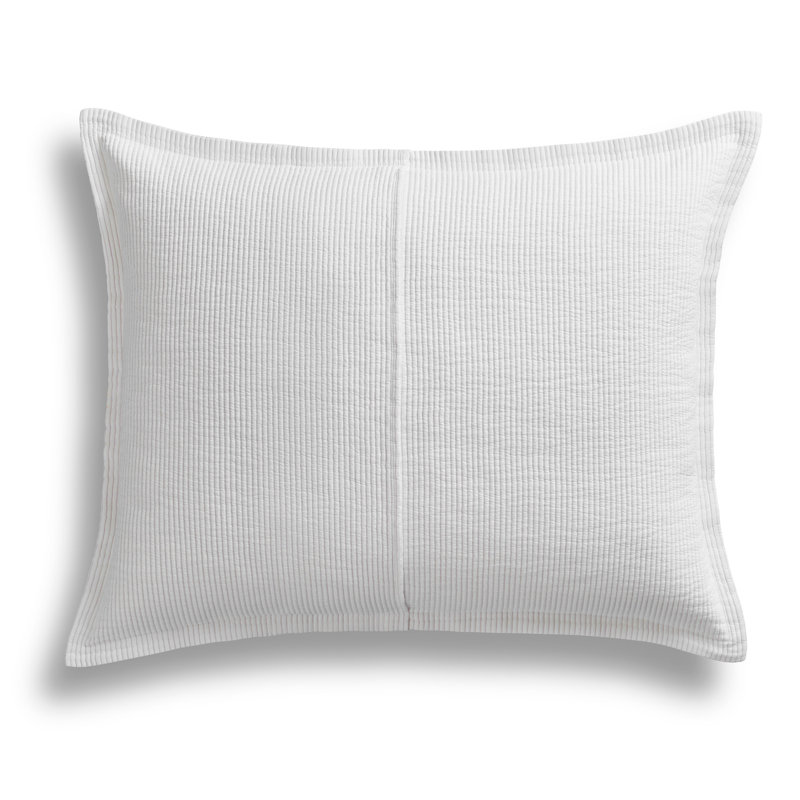 Ripple Coverlet Set, White/Putty, King Bedspread + 2 King Shams