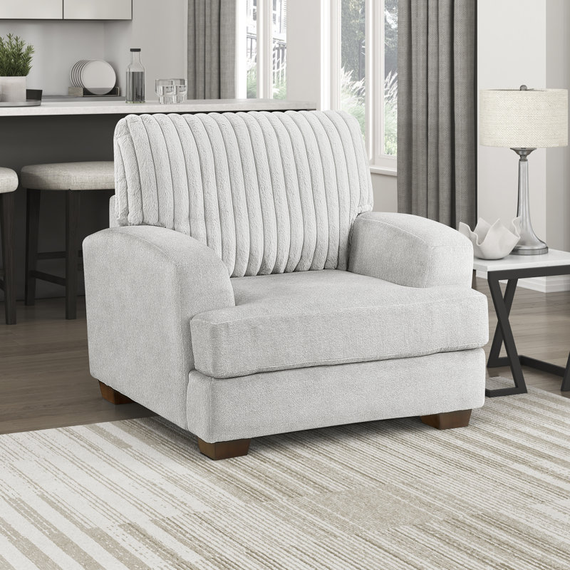 Soliz 43" Track Arms Textured Microfiber Chair