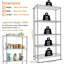 5 Tier Metal Wire Storage Organizer Rack, Shelving Unit