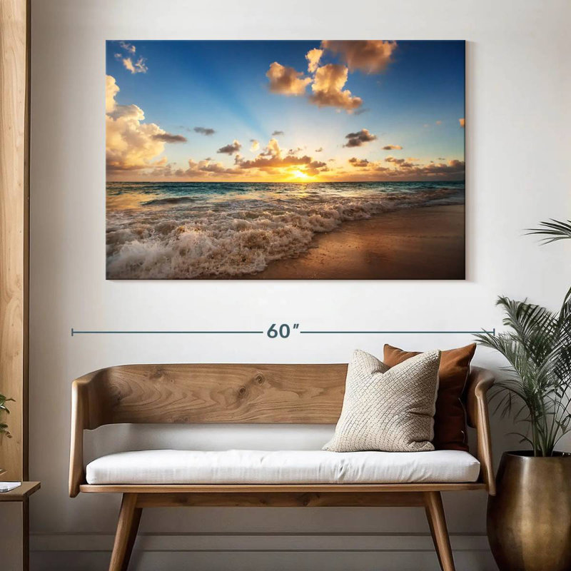 Gillard Sunrise sur la plage des Caraïbes, H 34 po x l 51 po