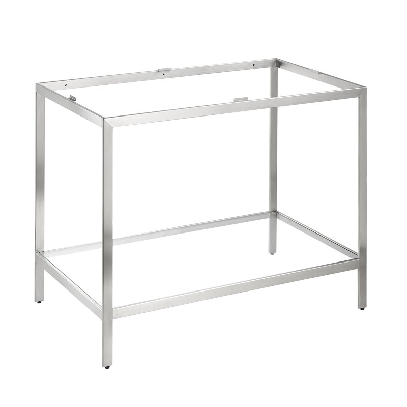 ANZZI Ventura Series, cadre de lavabo console en acier inoxydable antirouille de 36 po en nickel brossé