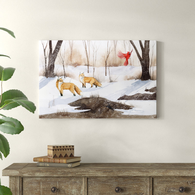 Reproduction d’art sur toile tendue « Snowland collection A » par Grace Popp, H 24 po x l 36 po