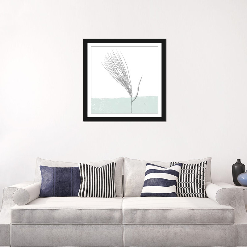 « orge », impression sur toile, Papier avec cadre noir, H 24 po x l 24 po x P 1 po, Blanc