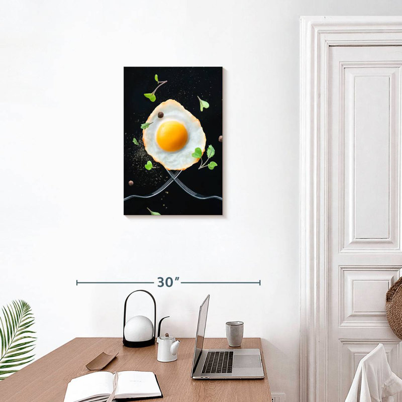 Yarlin Fried Egg For Breakfast, 24" H x 16" W
