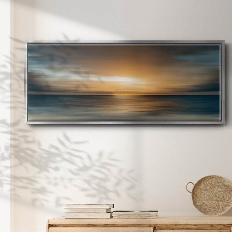 In The Beginning- Framed Canvas, 12" H x 30" W