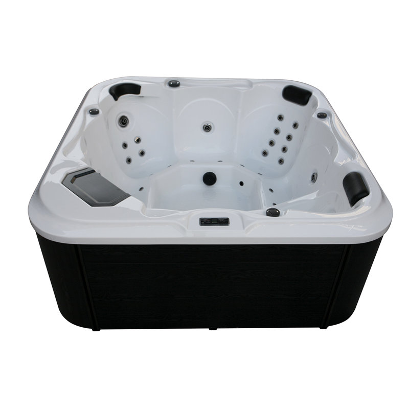 A&E Bath and Shower Inc. 6 - Carré 60 - Jet standard en acrylique carré avec ozonateur en noir