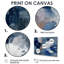 «Blue Sturdy Guardians Accents With White», reproduction d'art sur toile encadrée abstraite bleue-641316307-641316309-641316298