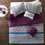 Édredon double / grand avec motif artistique global - microfibre douce, 2 taies décoratives, coussins décoratifs, attrait de couverture mauve, option de couleur