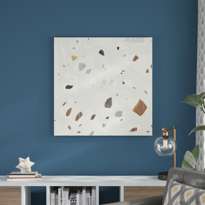 Abstract Terazzo II by Victoria Borges - Wrapped Canvas Painting, 30cm H x 30cm W