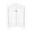 White Triangle Bathroom Storage Cabinet With Adjustable Shelves, Freestanding Floor Cabinet
