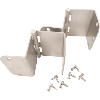 Swing Clear Offset Hinge 3-1/2 Inches, 5/8" Radius Corner, Fits Doors 1-3/8" to 1-3/4" Thick, 2-Pack