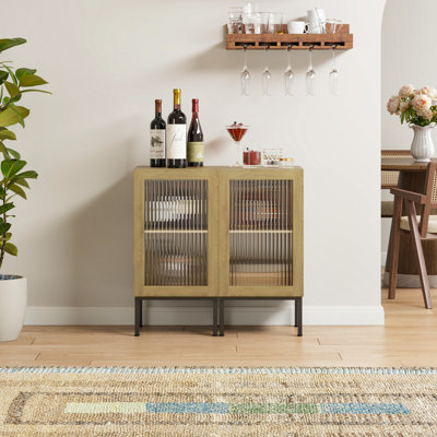 Wine Cabinet Set With 2 Doors