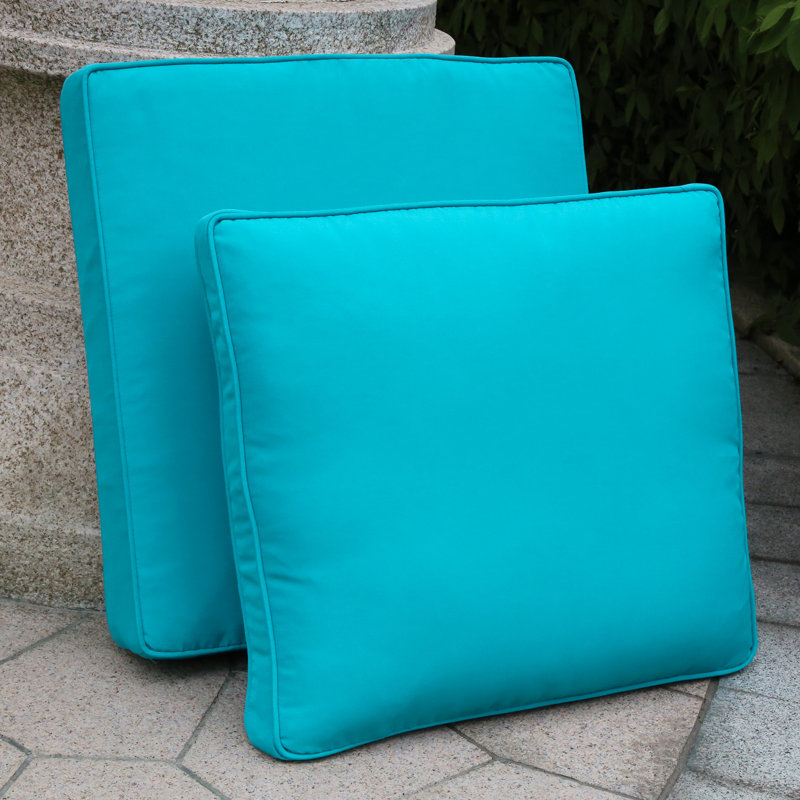 Outdoor 4'' Seat / Back Cushion, Teal