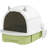 Green Cat Litter Box With Lid, Scoop And Deodorizing Bag