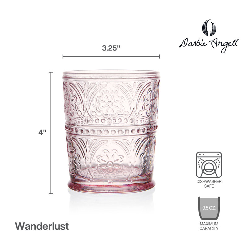 Ensemble de 4 verres à whisky Darbie Angell Wanderlust, Pink