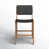 Black Leather/ Natural Wood Frame selected
