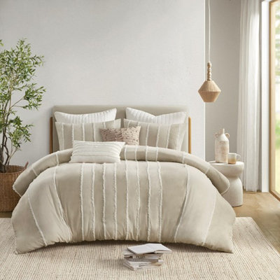 Ensemble de literie en coton boho peu encombrant, housse de couette pour grand lit 4 pièces pour la maison
